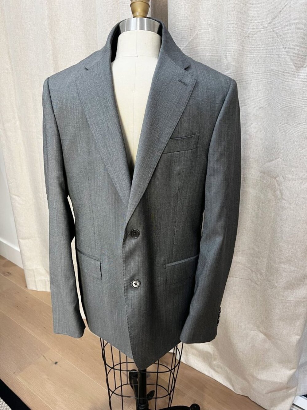 Roberto Cavalli Mens Gray Virgin Wool Blazer 54 IT 44 US Slim Fit Made In Italy